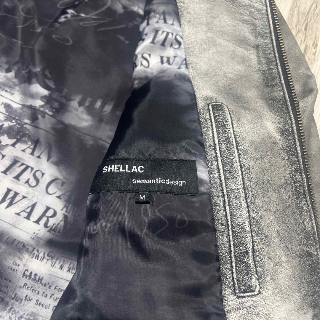 SHELLAC(シェラック)のsemantic design シェラック SHELLAC レザージャケット メンズのジャケット/アウター(レザージャケット)の商品写真