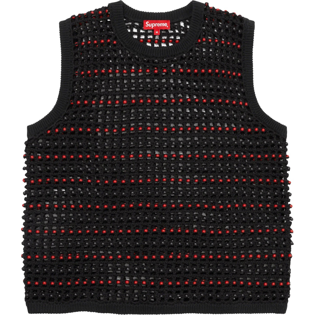 M 23ss supreme Beaded Sweater Vest