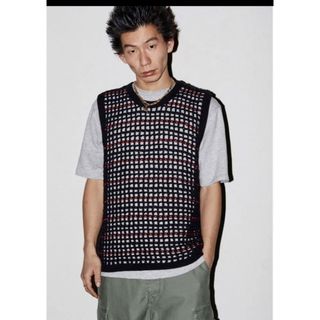 M 23ss supreme Beaded Sweater Vest