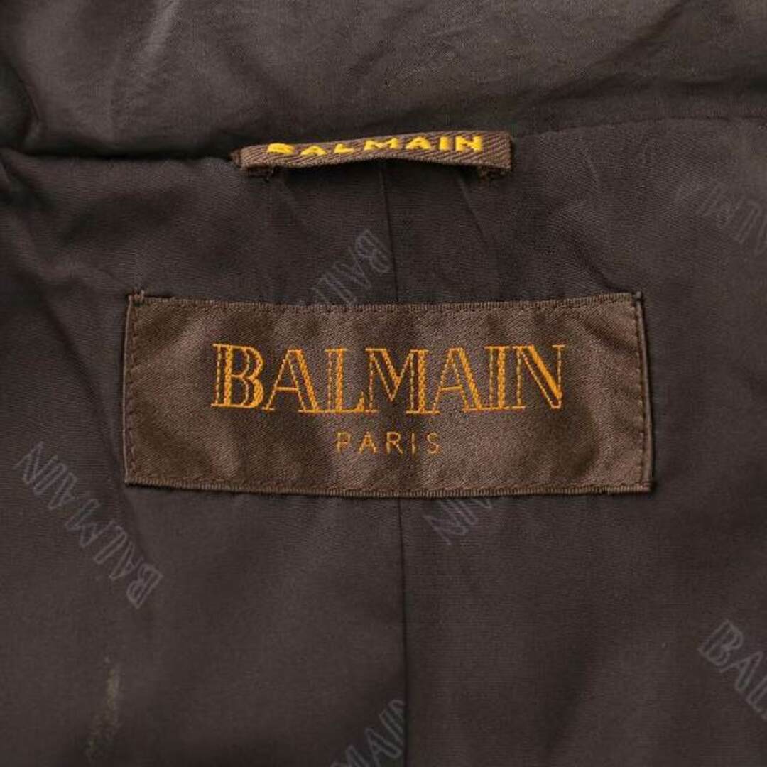 BALMAIN(バルマン)のバルマンダウン ジャケット ハイネック スタンドカラー M 茶 ブラウン レディースのジャケット/アウター(ダウンジャケット)の商品写真