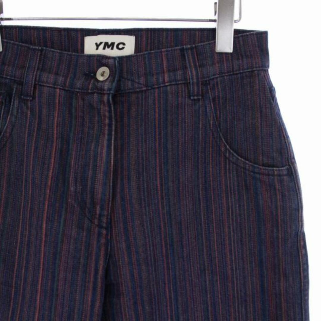 YMC(ワイエムシー)のワイエムシー YMC デニムパンツ ジーンズ ジップフライ XXS 紺 紫 レディースのパンツ(デニム/ジーンズ)の商品写真