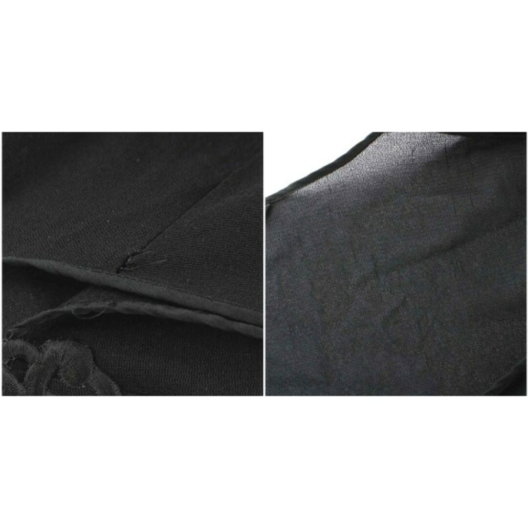 VIVIENNE TAM(ヴィヴィアンタム)のヴィヴィアンタム カーディガン 長袖 Vネック 刺繍 シアー 1 M 黒 レディースのトップス(カーディガン)の商品写真