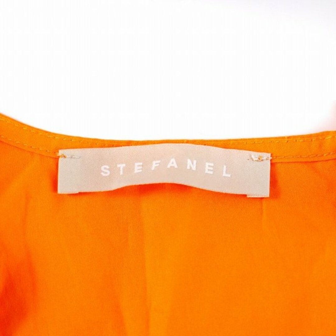 STEFANEL(ステファネル)のステファネル ワンピース フレア ひざ丈 ノースリーブ EU38 L オレンジ レディースのワンピース(ひざ丈ワンピース)の商品写真