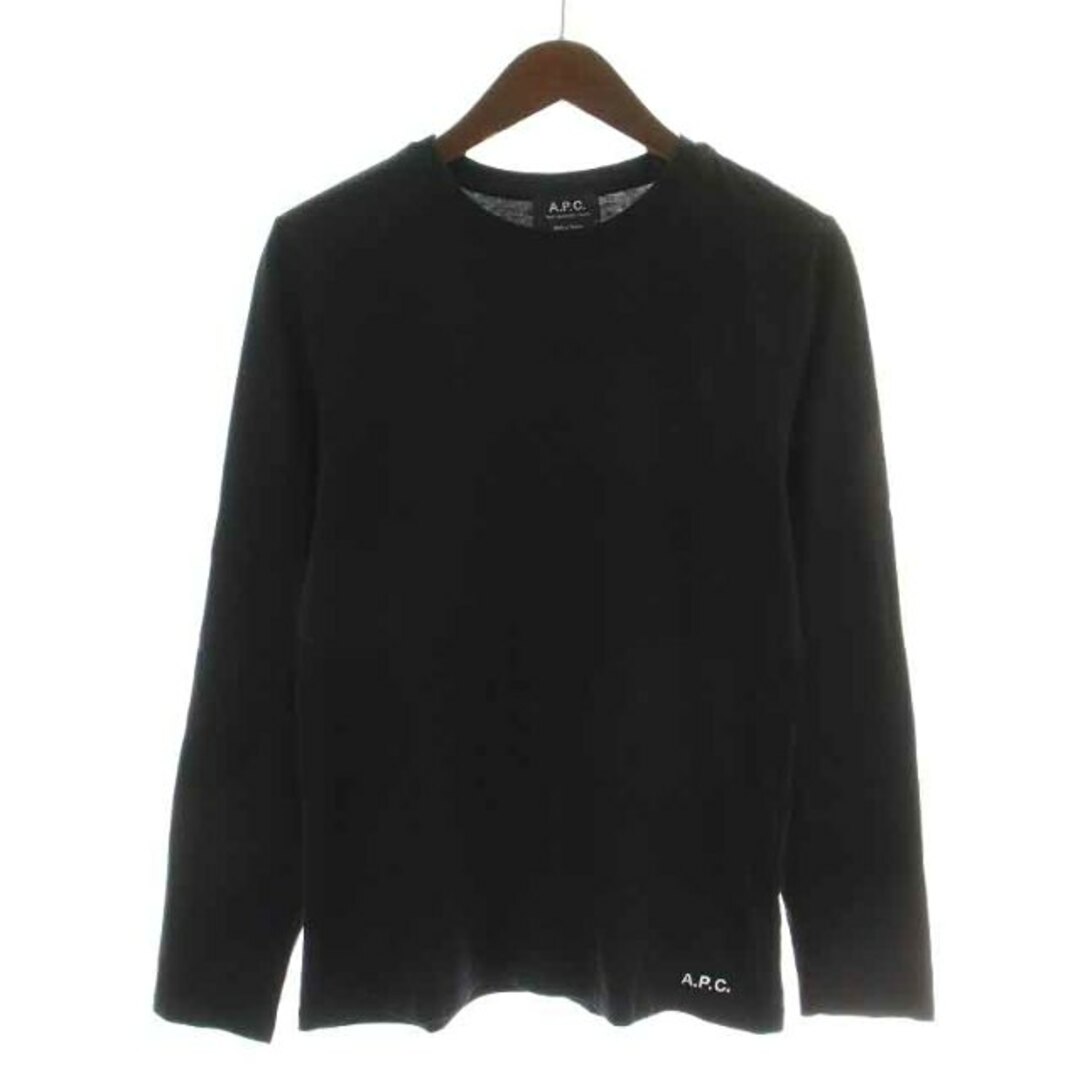 A.P.C(アーペーセー)のA.P.C. Tシャツ カットソー ロンT 長袖 XS 黒 白 シルバー色 メンズのトップス(Tシャツ/カットソー(七分/長袖))の商品写真