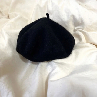 カシータ(casiTA)のcasiTA カシータ　ベレー帽　黒(ハンチング/ベレー帽)