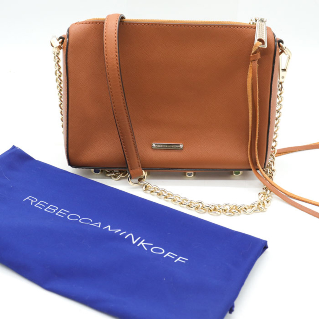 Rebecca Minkoff(レベッカミンコフ)のレベッカミンコフ ショルダーバッグ レザー 2way ロゴプレート ポーチ ブランド 鞄 レディース ブラウン Rebecca Minkoff レディースのバッグ(ショルダーバッグ)の商品写真