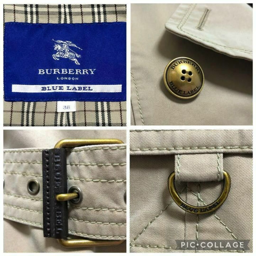 BURBERRY LONDON BLUE LABEL ナポレオン トレンチコート-