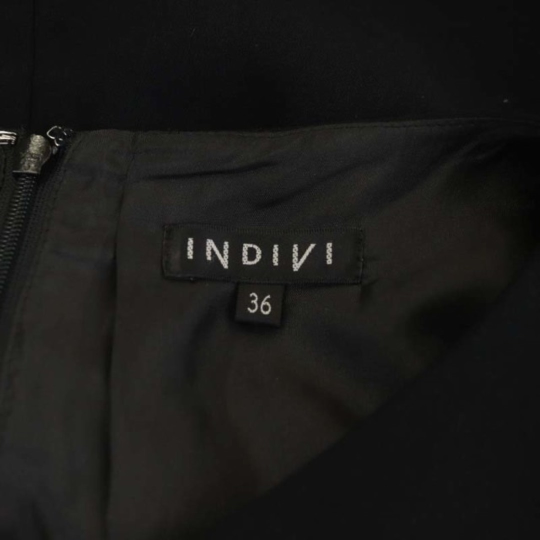 INDIVI(インディヴィ)のインディヴィ スタイルアップストレートワンピース ロング ミモレ丈 七分袖 レディースのワンピース(ロングワンピース/マキシワンピース)の商品写真