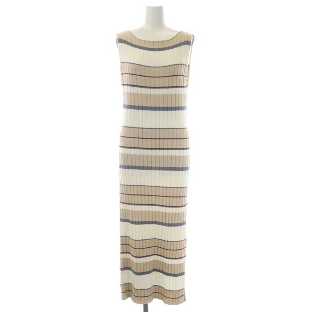 ハーリップトゥ Cotton Striped Ribbed Knit Dress