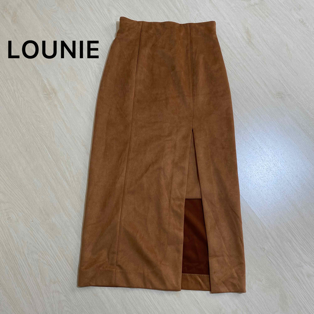 LOUNIE(ルーニィ)の超美品❣️LOUNIE エコスウェード タイトスカートロング レディースのスカート(ロングスカート)の商品写真