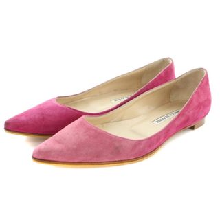 マノロブラニク(MANOLO BLAHNIK)のマノロブラニク フラットパンプス ポインテッドトゥ 36 23cm ピンク(ハイヒール/パンプス)