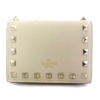 ヴァレンティノ(VALENTINO)のヴァレンティノ ロックスタッズ スモール ウォレット 白 XW2P0P39B0L(財布)