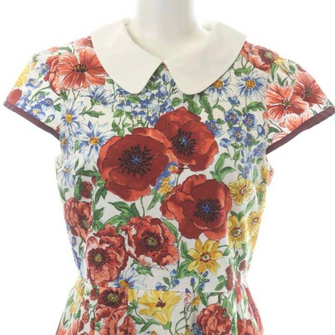 Lois CRAYON(ロイスクレヨン)のロイスクレヨン 襟付き 花柄 ワンピース 膝丈 半袖 M マルチカラー /MI レディースのワンピース(ひざ丈ワンピース)の商品写真