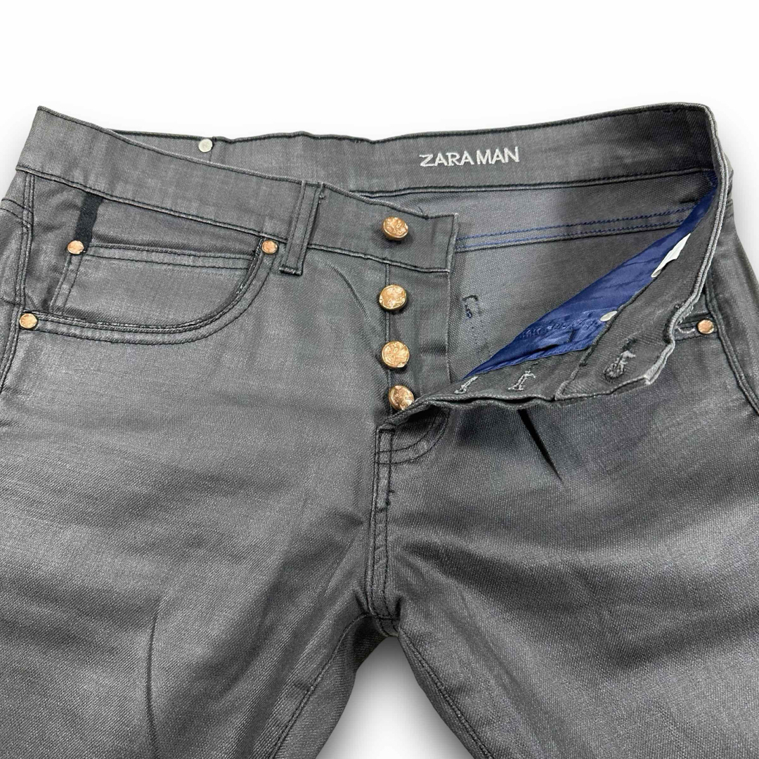 ZARA MAN ザラ メン スリムストレッチ 光沢デニム USA34 88cm 4