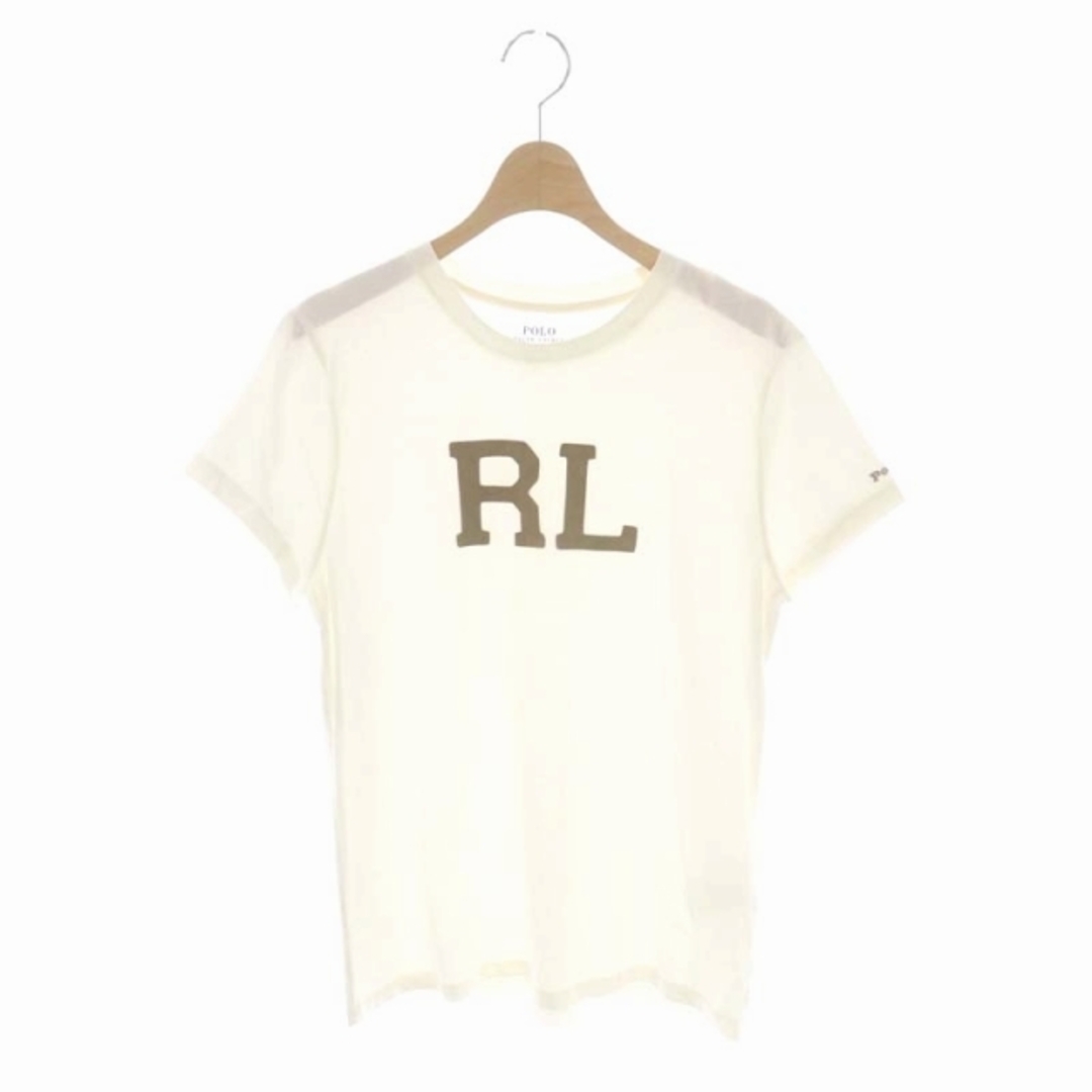 POLO RALPH LAUREN(ポロラルフローレン)のポロ ラルフローレン RLロゴレザーパッチ クルーネックTシャツ 半袖 M レディースのトップス(Tシャツ(半袖/袖なし))の商品写真