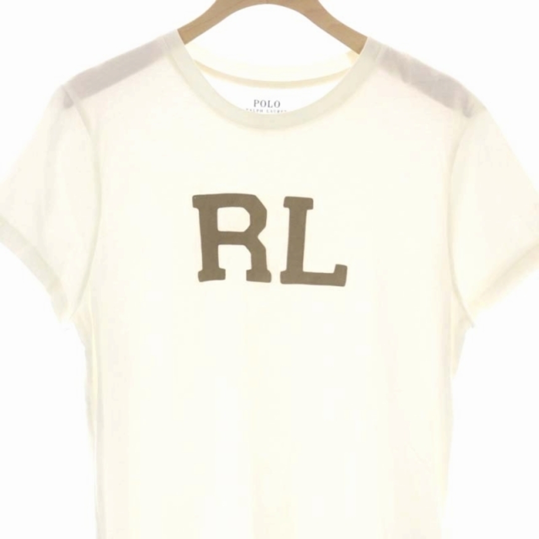 POLO RALPH LAUREN(ポロラルフローレン)のポロ ラルフローレン RLロゴレザーパッチ クルーネックTシャツ 半袖 M レディースのトップス(Tシャツ(半袖/袖なし))の商品写真