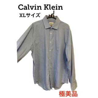 カルバンクライン(Calvin Klein)のカルバンクライン ブルー チェック 長袖 シャツ CalvinKlein XL(シャツ)