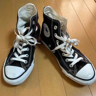 コンバース(CONVERSE)のコンバース　ハイカット　スニーカー　キャンバス　オールスター　黒　24cm(スニーカー)