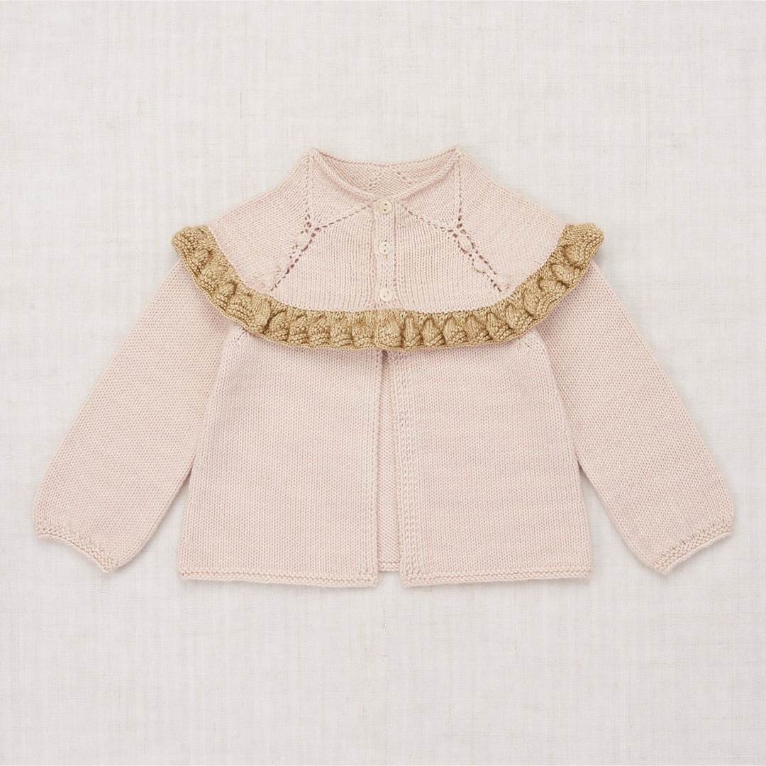 Misha & Puff(ミーシャアンドパフ)のMisha&puff Ruffle Cardigan Dune 8y キッズ/ベビー/マタニティのキッズ服女の子用(90cm~)(カーディガン)の商品写真