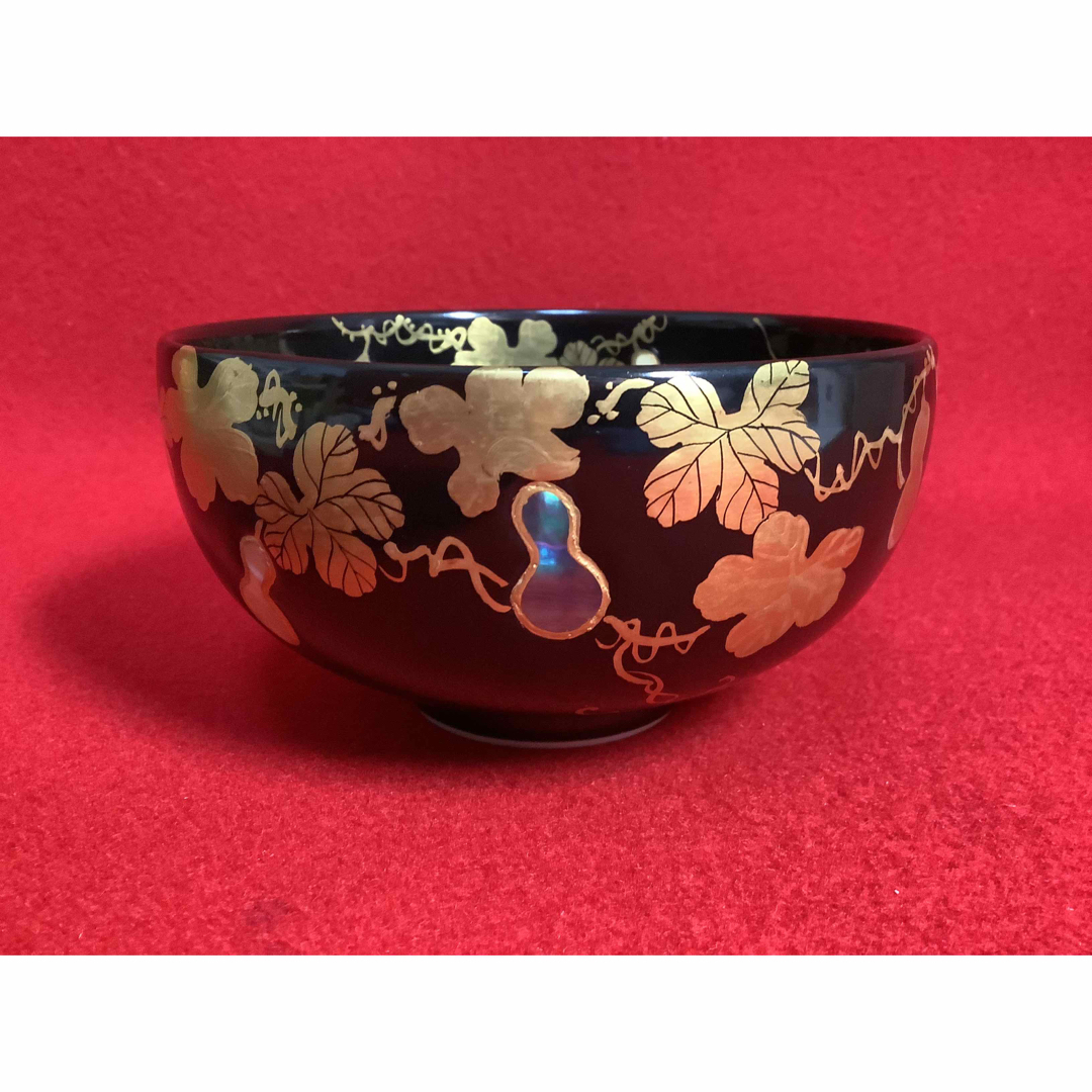 黒地六瓢螺鈿茶碗 五山窯 林淡幽造 【新品未使用】の通販 by 黒地六瓢螺鈿茶碗 五山窯 林淡幽造 【新品未使用】の通販 by