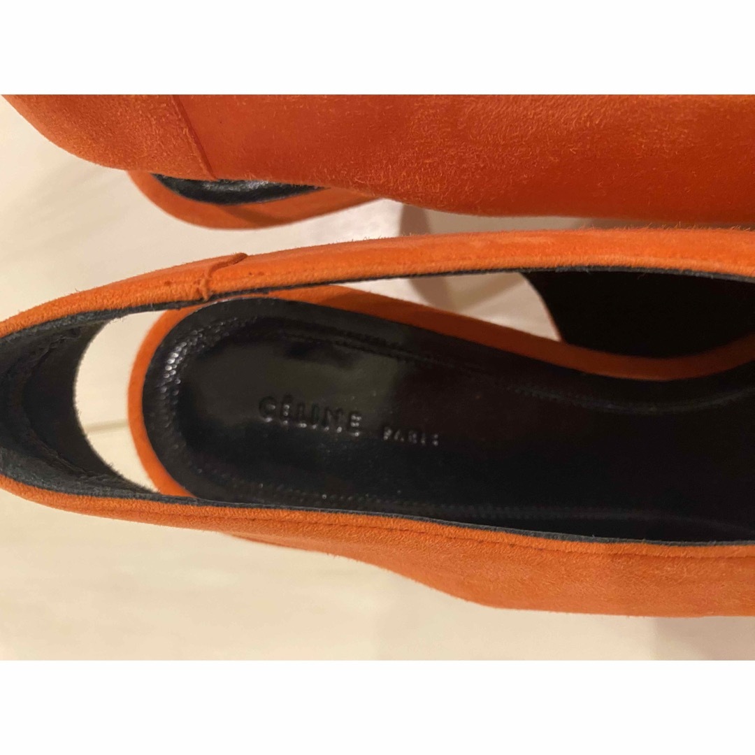 限定値下げ【未使用】CELINE Vカット ポインテッドトゥ スエード パンプス