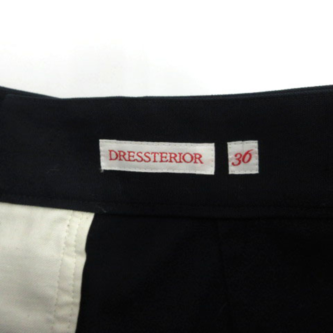 DRESSTERIOR スカート フレア ロング丈 コットン 日本製 紺 36 6