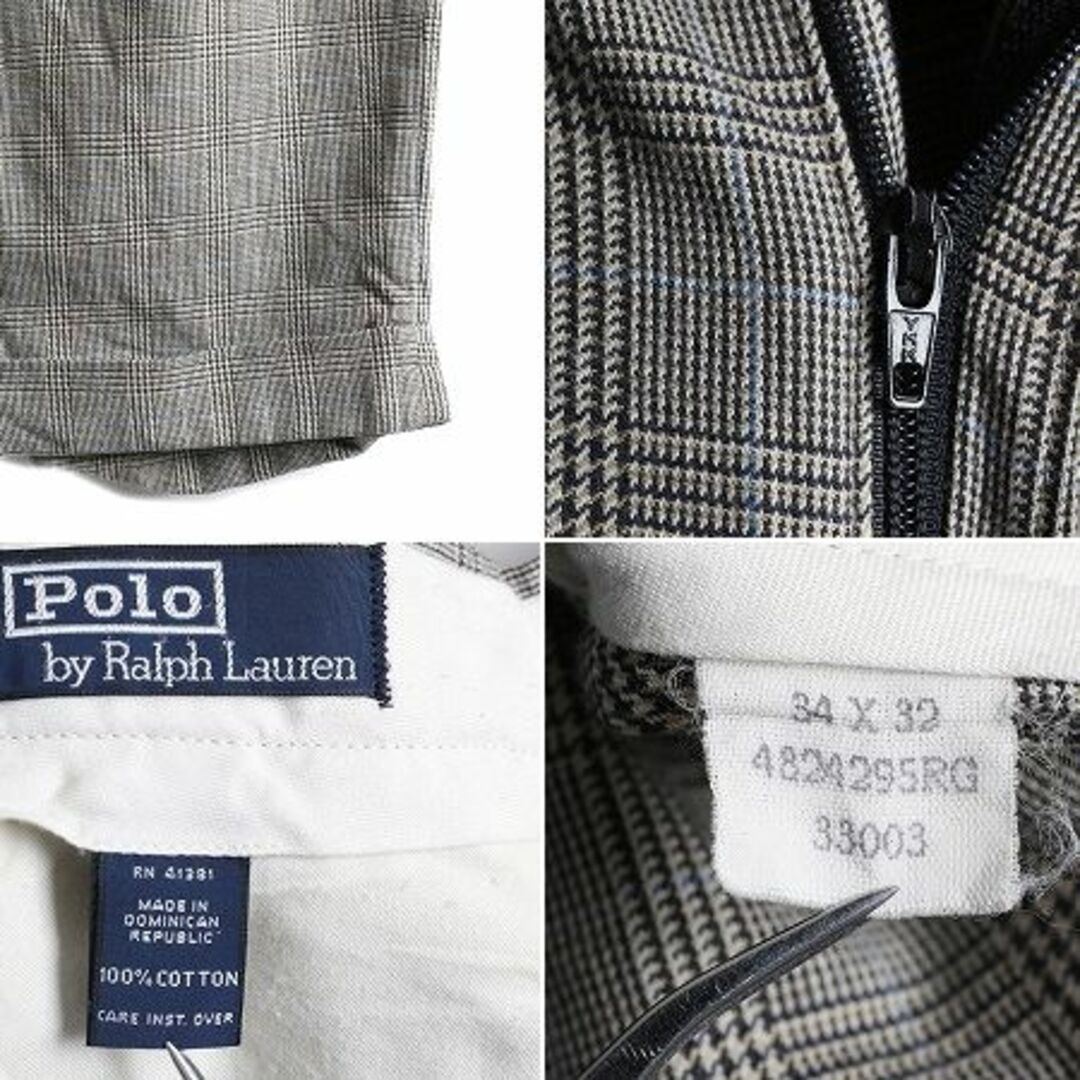 Ralph Lauren(ラルフローレン)の90s ポロ ラルフローレン グレンチェック スラックス パンツ 34 コットン メンズのパンツ(スラックス)の商品写真