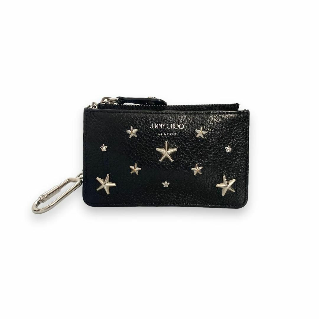 ジミーチュウ Jimmy Choo コインケース 小物入れ 黒 ブラック レザー-