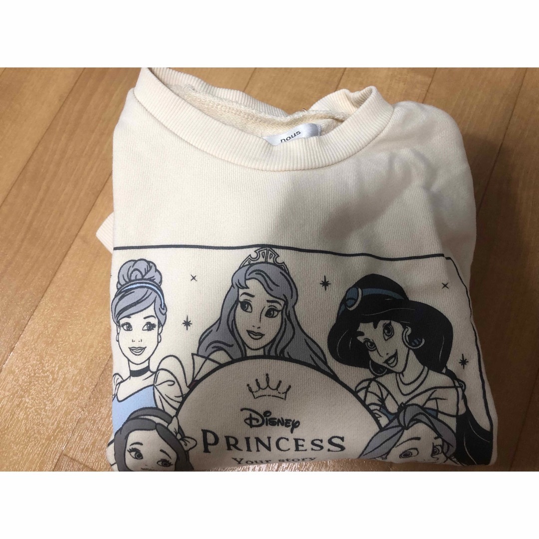 Disney(ディズニー)のnous プリンセストレーナー110cm キッズ/ベビー/マタニティのキッズ服女の子用(90cm~)(Tシャツ/カットソー)の商品写真