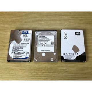 ★☆ 東芝 WD 2.5インチHDD 1TB 7mm 正常品 3枚セット(PC周辺機器)