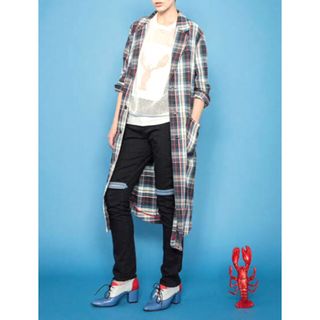 パメオポーズ(PAMEO POSE)の【完売】パメオポーズ　ヘリンボーンチェックコート　ロングシャツ(ロングコート)