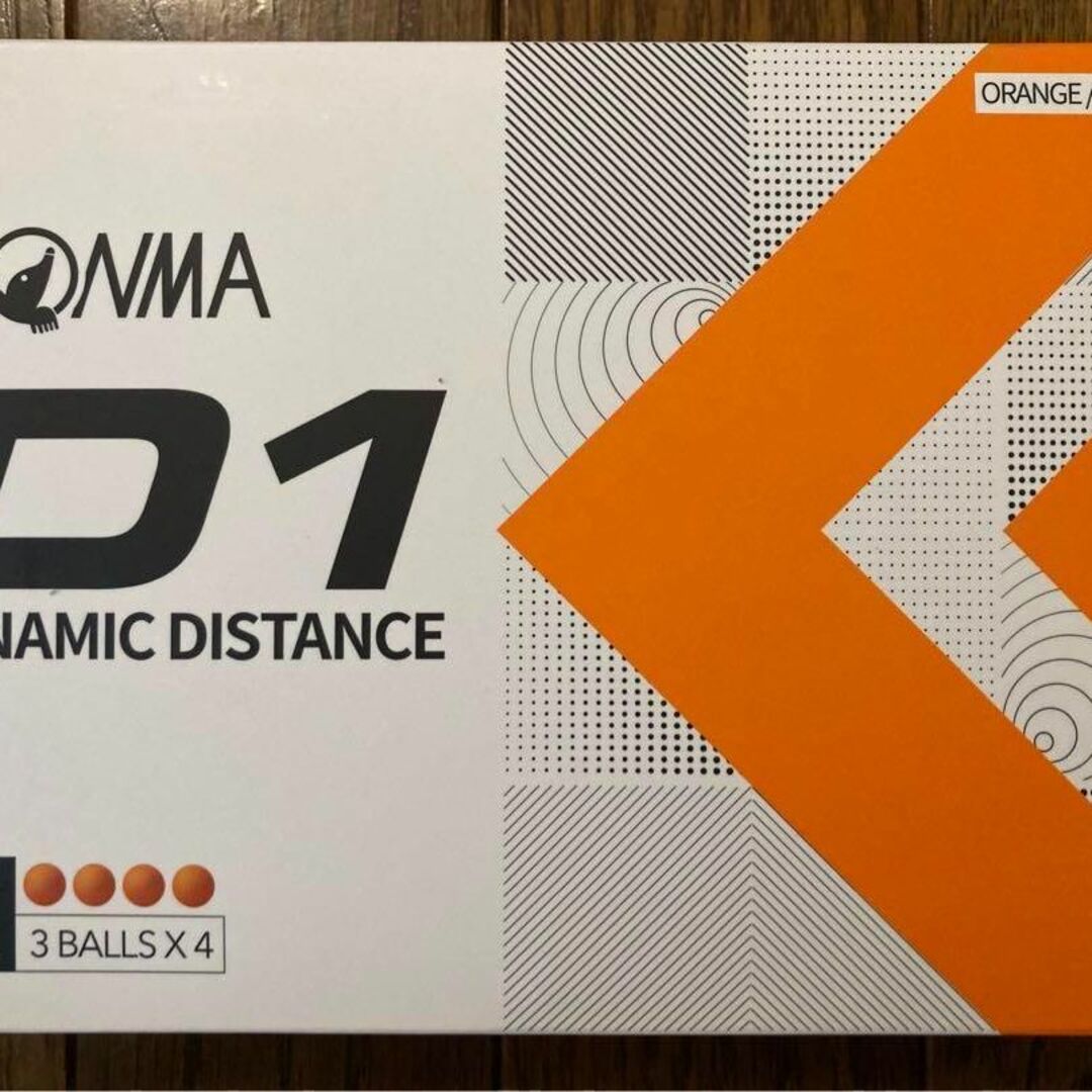 本間ゴルフ(ホンマゴルフ)の【新品・オレンジ】ゴルフボール　D1　ホンマ　HONMA　12球×4箱 スポーツ/アウトドアのゴルフ(その他)の商品写真