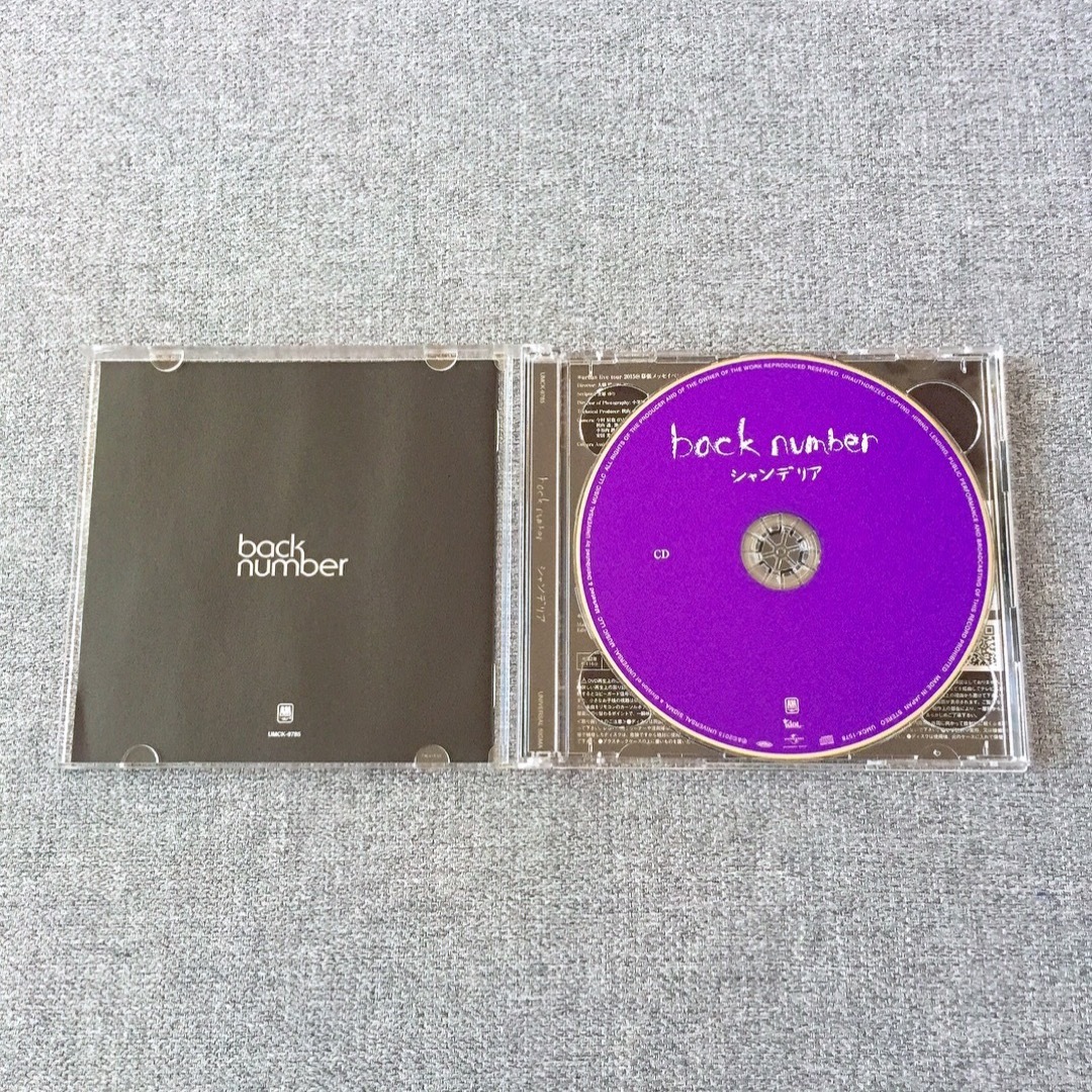 BACK NUMBER(バックナンバー)のback number 初回 A ラブストーリー シャンデリア CD DVD エンタメ/ホビーのCD(ポップス/ロック(邦楽))の商品写真