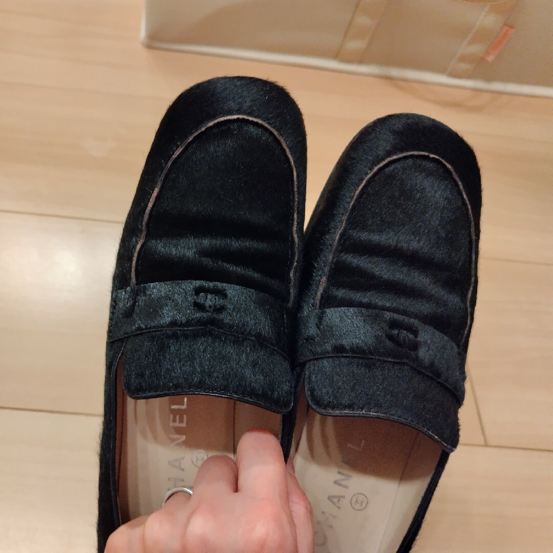 CHANEL ハラコ ローファー