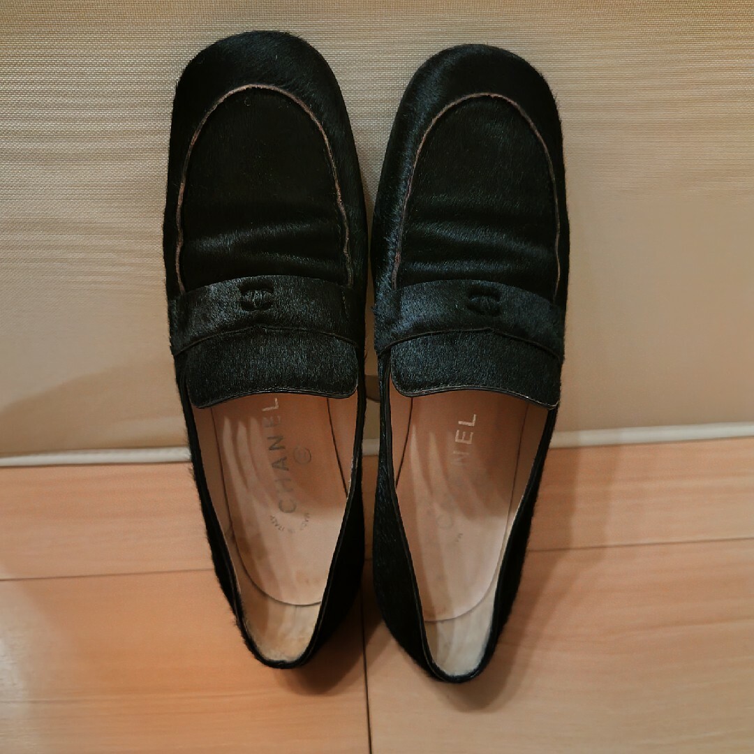 CHANEL ハラコ ローファー