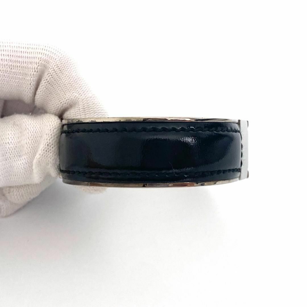 Gucci - グッチ バングル シルバー バックル Gロゴ ブラック 銀 黒