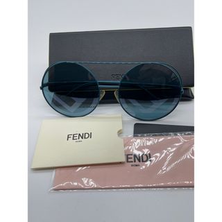 フェンディ(FENDI)の美品　フェンディ　Fロゴレンズ　ラウンドサングラス　丸型　FF0285(サングラス/メガネ)