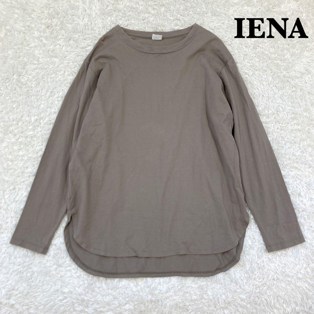 IENA　イエナ　ラウンドテールプルオーバー　カーキ　長袖カットソー