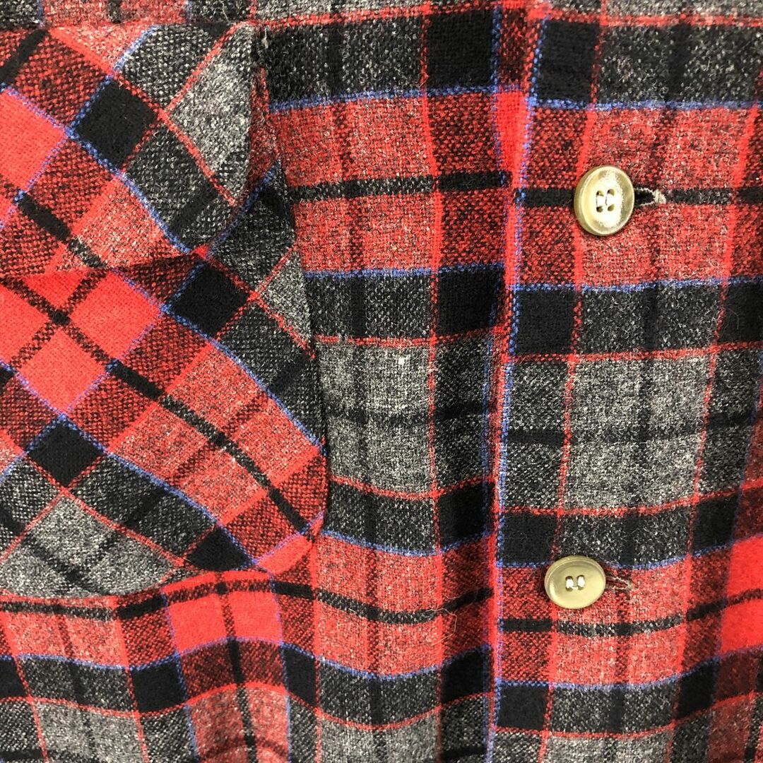 PENDLETON(ペンドルトン)の古着 50年代 ペンドルトン PENDLETON チェック柄 ボードシャツ ウールボックスシャツ メンズL ヴィンテージ /eaa383984 メンズのトップス(シャツ)の商品写真