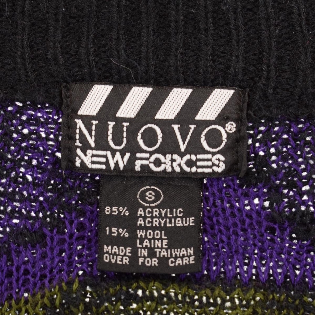 NUOVO NEW FORCES 総柄 アクリルニットカーディガン メンズXL /eaa365764 2