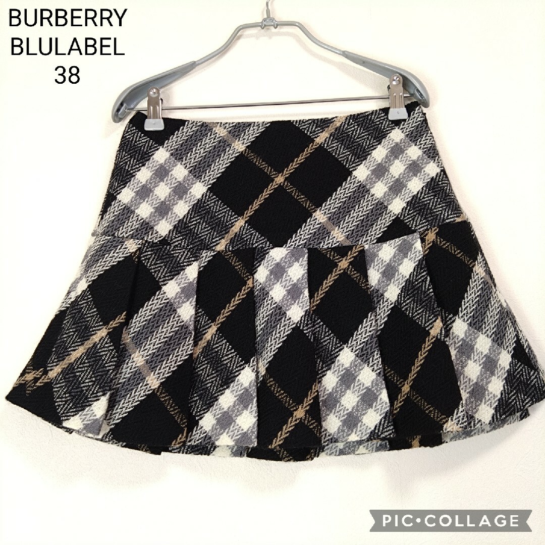 BURBERRY BLUE LABEL(バーバリーブルーレーベル)のBURBERRYBLULABEL厚手ウール素材プリーツスカート レディースのスカート(ミニスカート)の商品写真