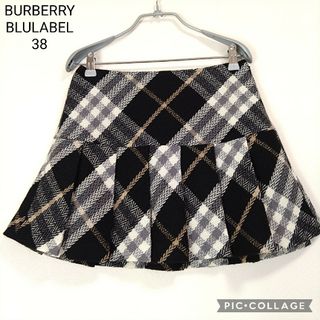 バーバリーブルーレーベル(BURBERRY BLUE LABEL)のBURBERRYBLULABEL厚手ウール素材プリーツスカート(ミニスカート)