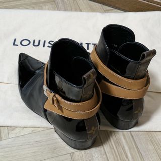 ルイヴィトン(LOUIS VUITTON)のLOUIS VUITTON ブーツ ヌメ革 モノグラム(ブーツ)