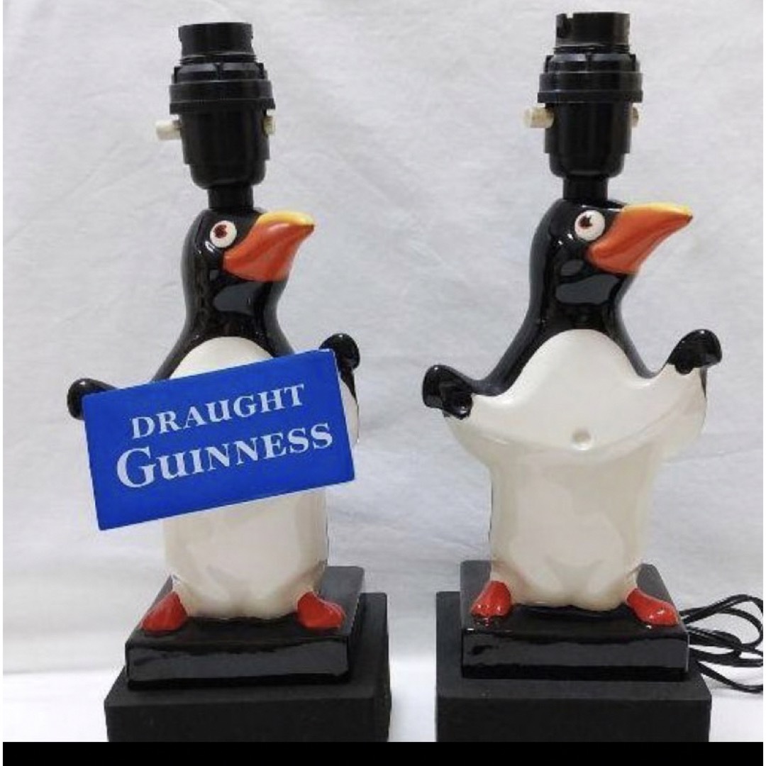 ペンギン ギネスビールGUINNESS陶器電灯スタンド❤︎限定ディスプレイセット