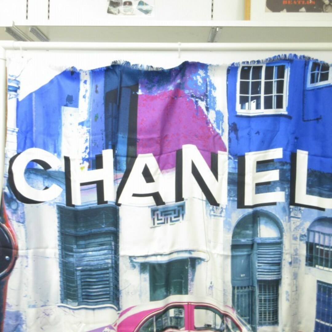 CHANEL - シャネル 美品 シルクスカーフ ストール ショール 大判 ココ