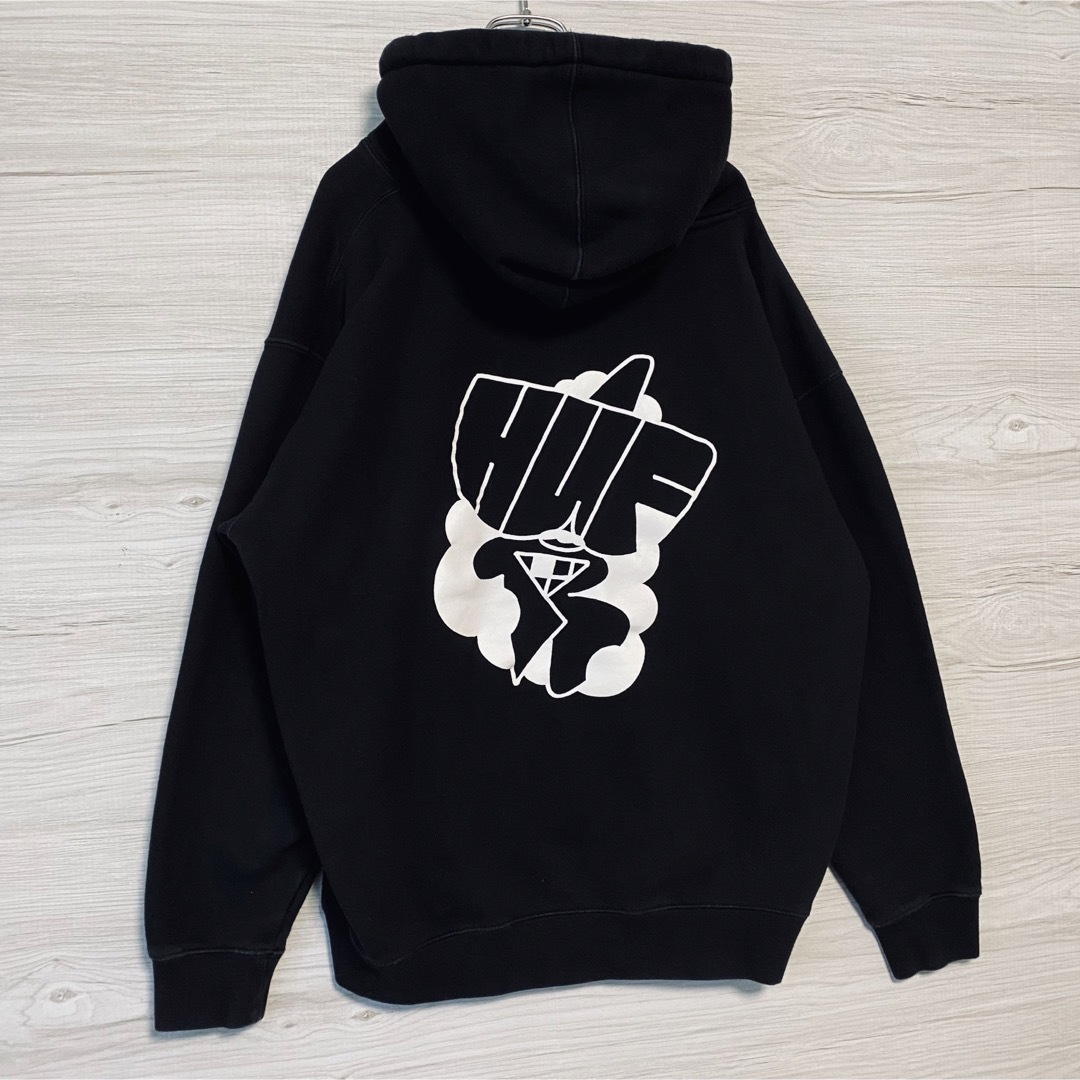 新品】 【美品】HUF ハフ バックプリント スウエット スウェット