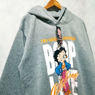 ベティブープ(Betty Boop)の（ベティブープ）BettyBoop　新品　パーカー　裏起毛　ライトグレー(パーカー)