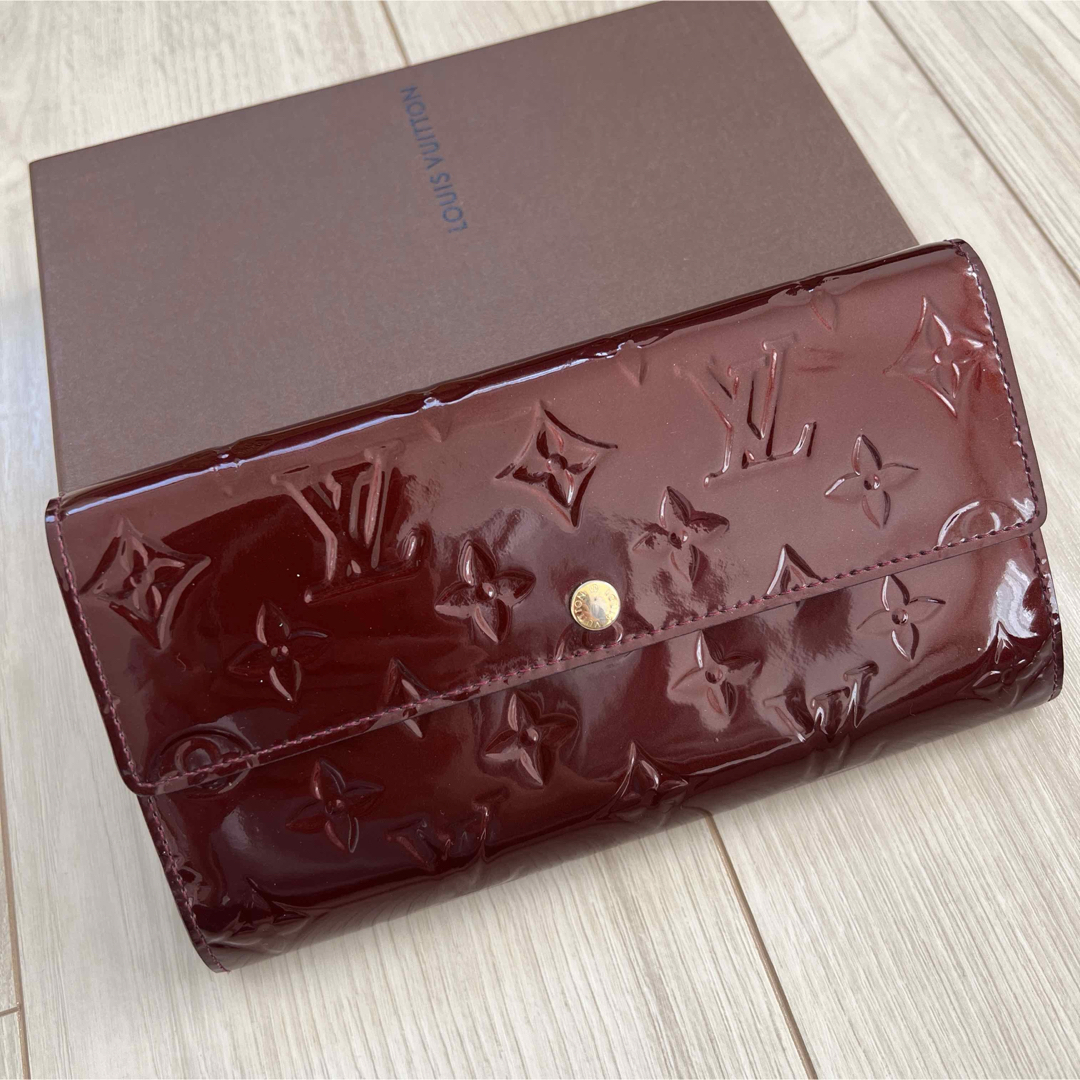 LOUIS VUITTON ルイヴィトン ヴェルニ モノグラム 長財布 赤系 【新品