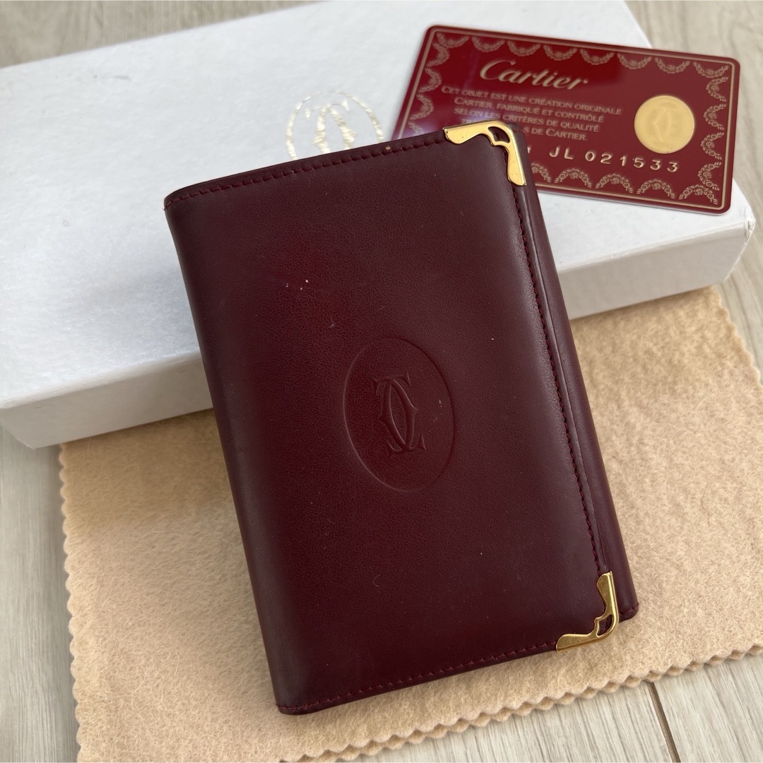 Cartier  カルティエ　 折財布　 三つ折り財布　 カードケース ボルドー