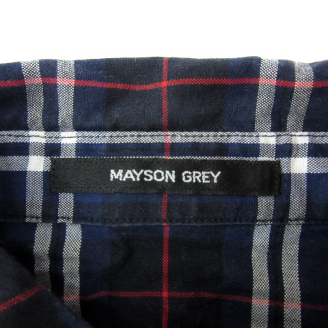 MAYSON GREY(メイソングレイ)のメイソングレイ シャツ ブラウス 長袖 オーバーチェック柄 2 マルチカラー 紺 レディースのトップス(シャツ/ブラウス(長袖/七分))の商品写真